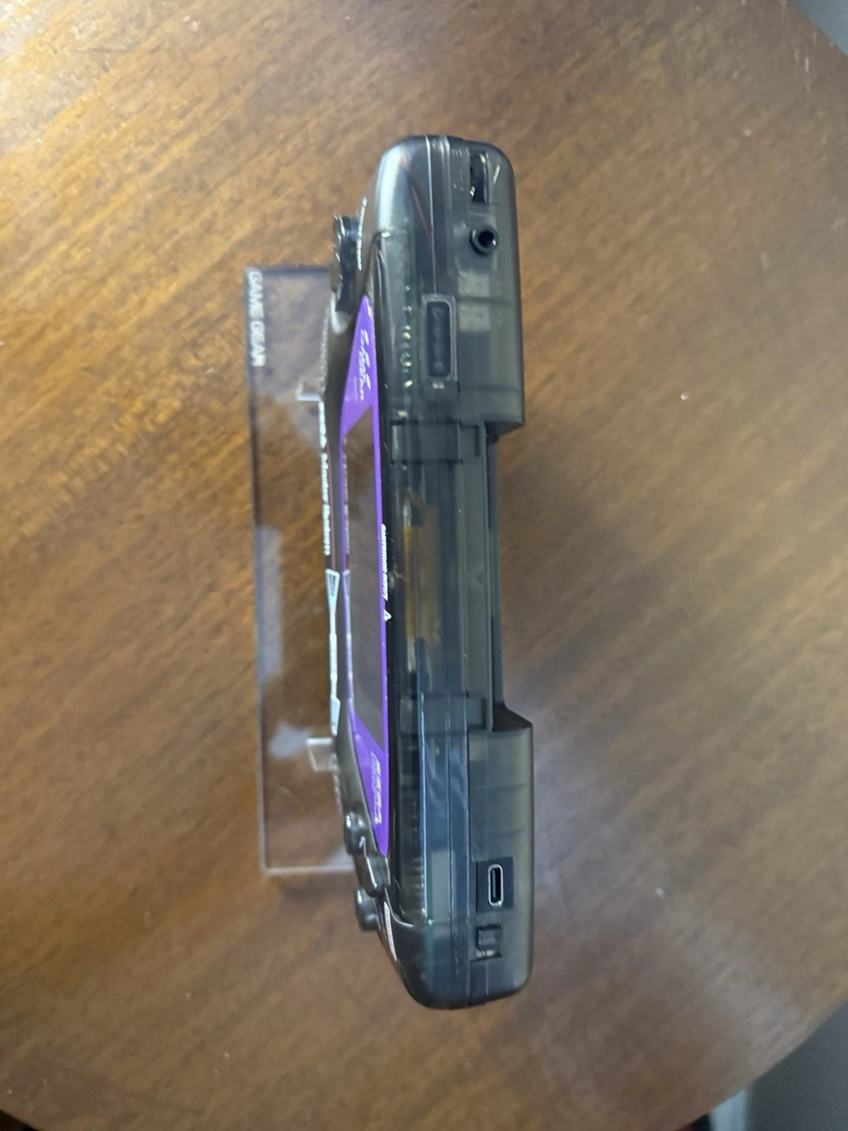 Custom Sega Game Gear – Master System Shell, R6 IPS Screen, USB-C Rechargeable, Purple Buttons, Sonic Included