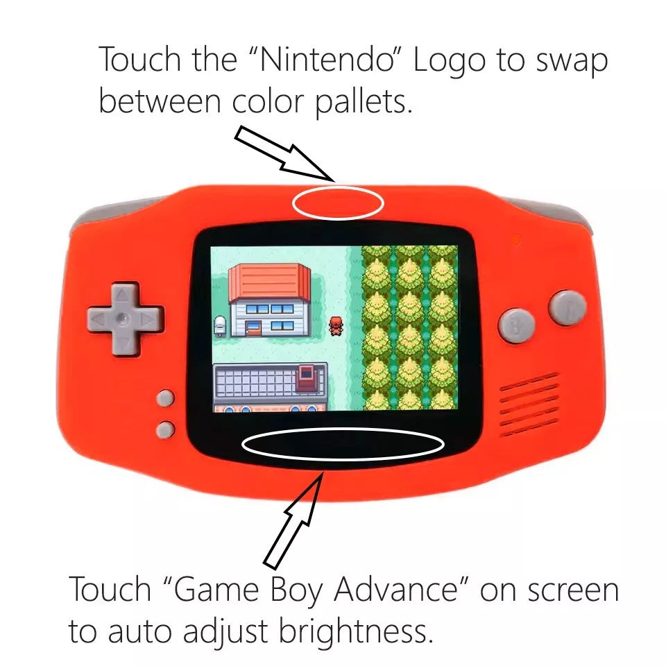 Nintendo Gameboy Advance Game Boy Console Backlit/Amp/USB-C/IPS V5 Classic