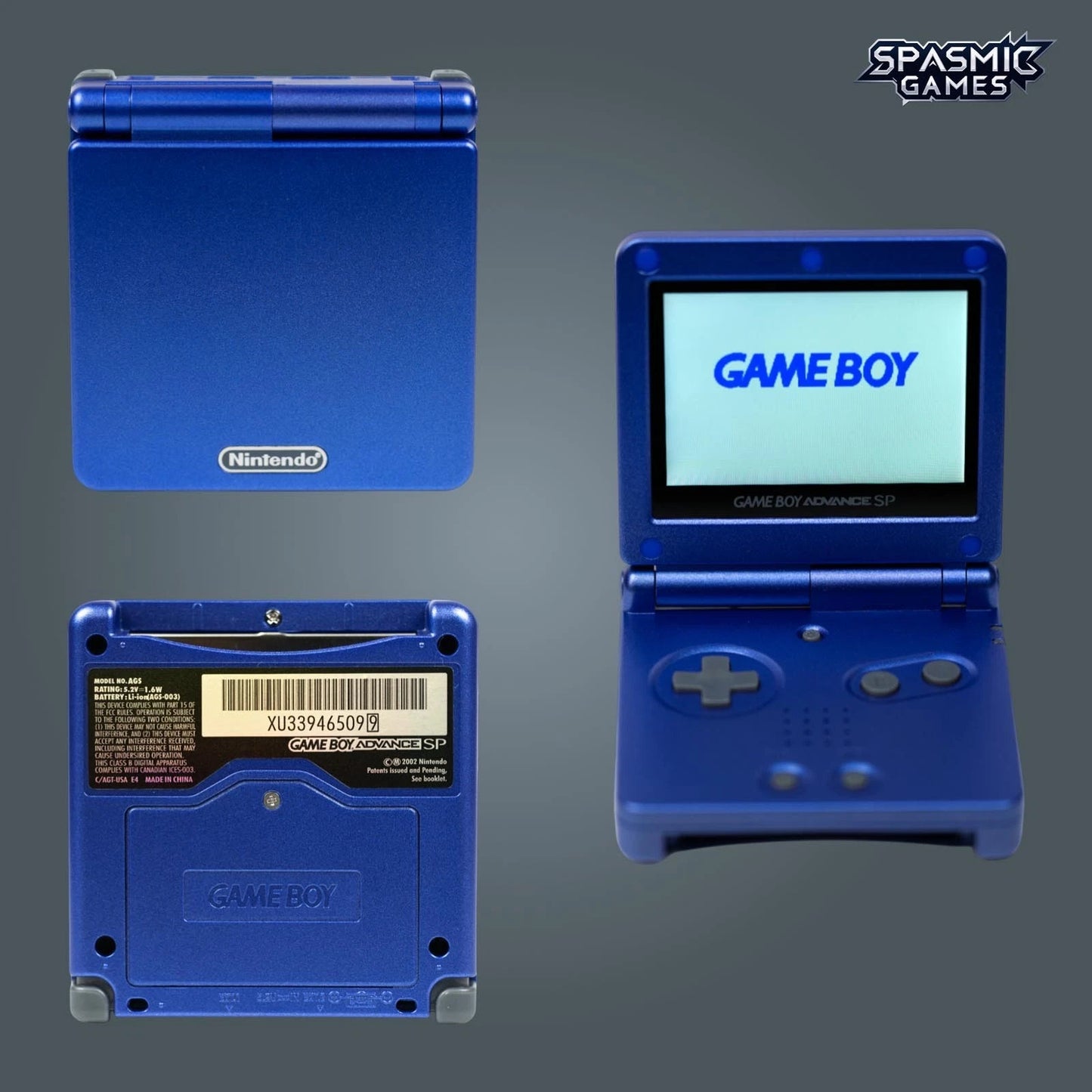 Nintendo Game Boy Advance SP (GBA) Console with IPS V5 Backlit Screen – Choose Your Color – with USB-C Rechargeable Port
