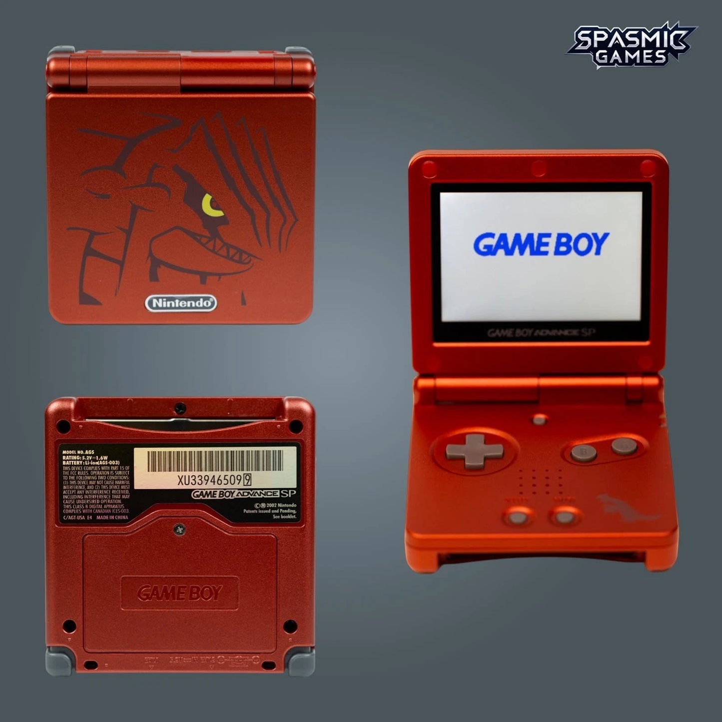 Nintendo Game Boy Advance SP (GBA) Console with IPS V5 Backlit Screen – Choose Your Color – with USB-C Rechargeable Port