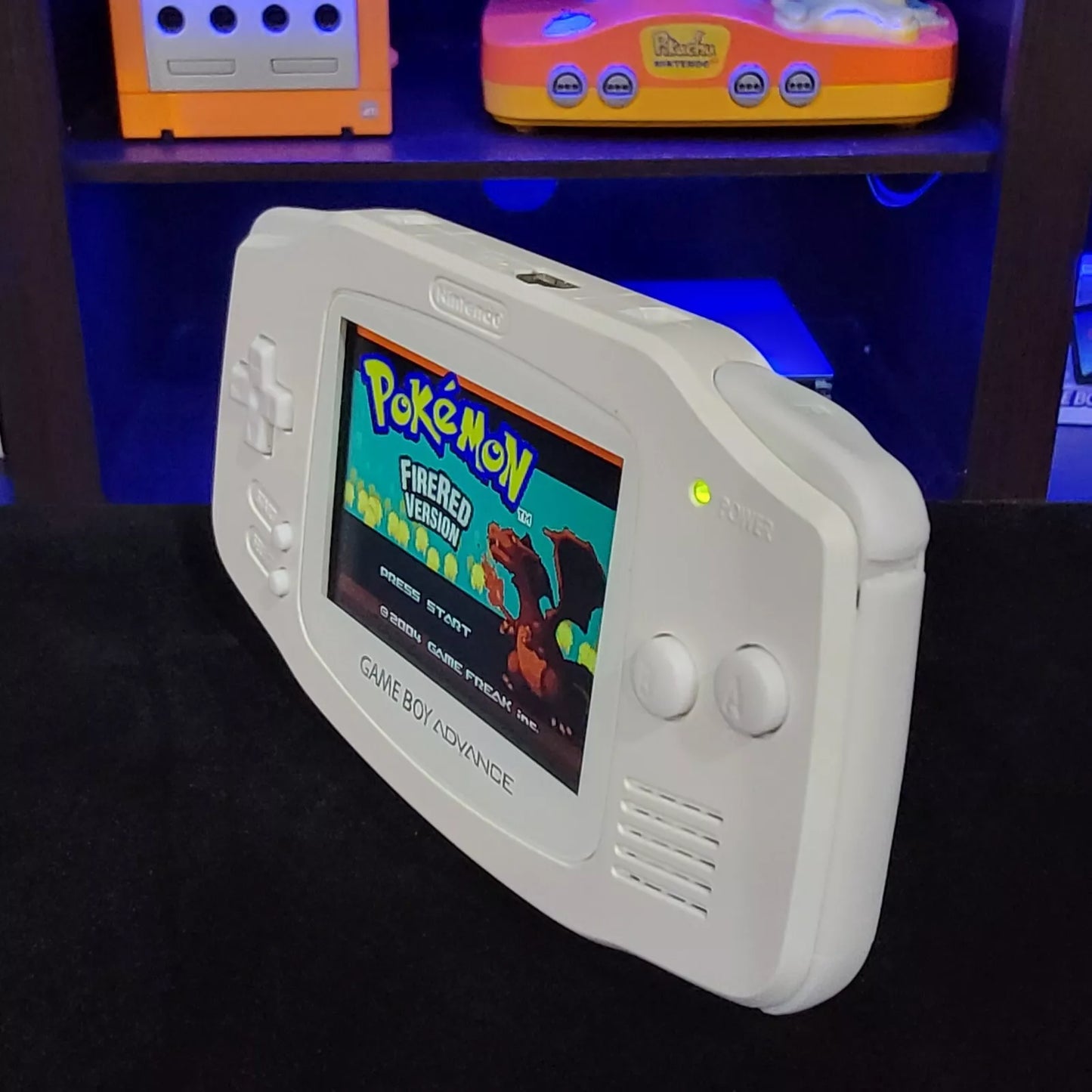 White Game Boy Advance GBA Console with iPS V5 Backlight Backlit LCD MOD Console