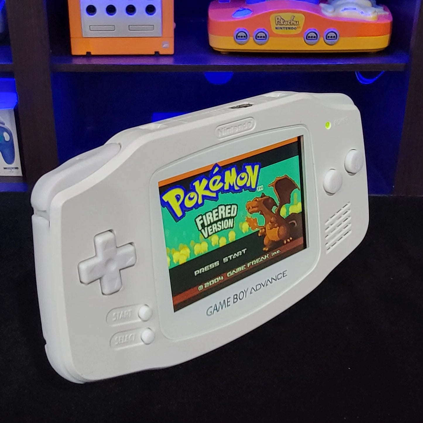 White Game Boy Advance GBA Console with iPS V5 Backlight Backlit LCD MOD Console